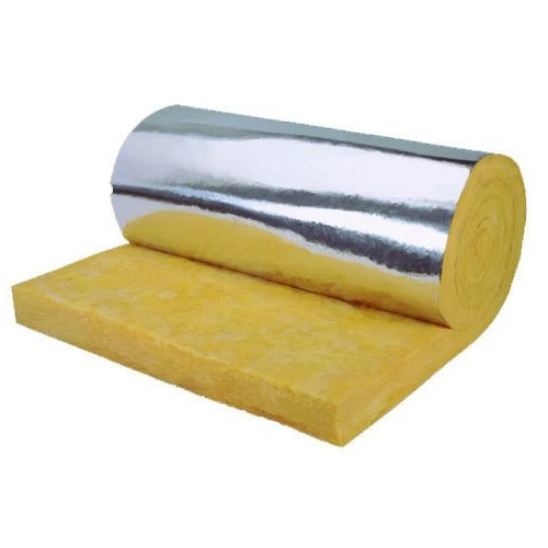 Fiberglass Heat Insulation Materials 50MM 80MM Density Fiberglass Wool Roll Aluminum Foil Glass Fiber Insulation Blanket