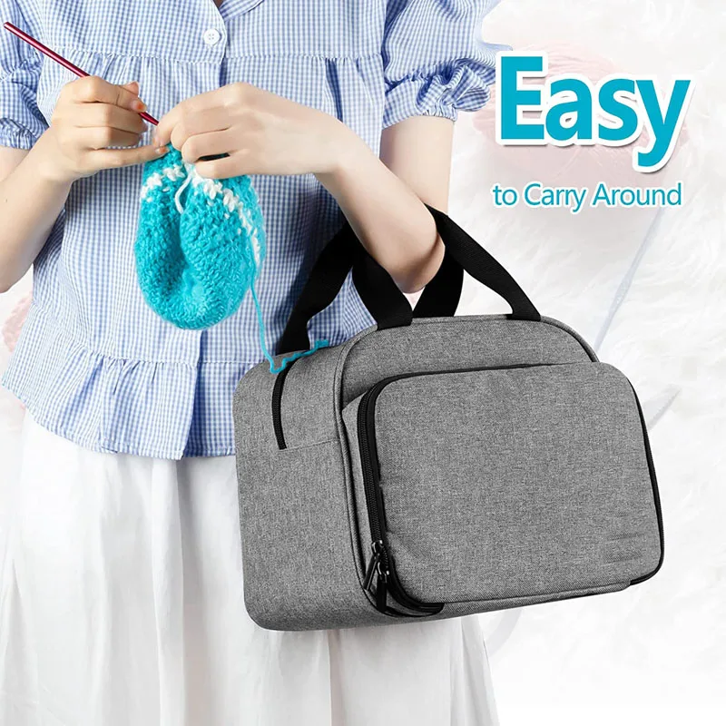 Waterproof Travel Portable Crochet Knitted Tote Yarn Bag Large Capacity Knitting Organizer Yarn Storage Bag
