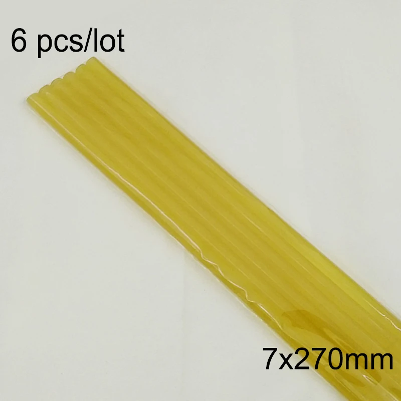 
7x270mm Yellow hot glue sticks for DIY accessoris Bow 