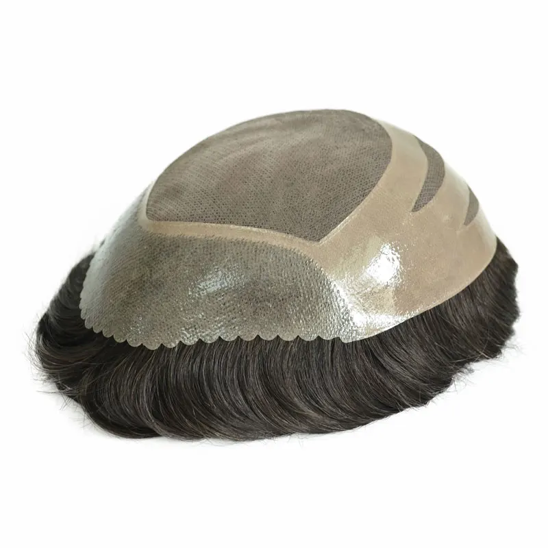 On Rite Front PU Human Hair Toupee Protesis Capilares Hombres For Man