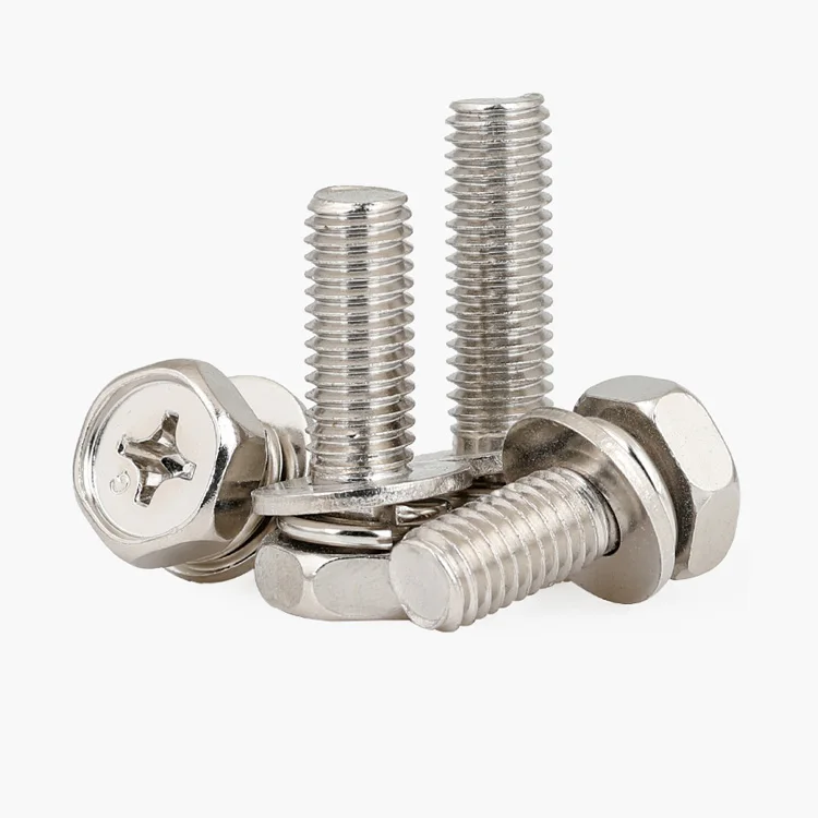 Phillips Hexagon Head Screw Triple Combination Factory Wholesale Price Phillips Hex Head Screw triple combination