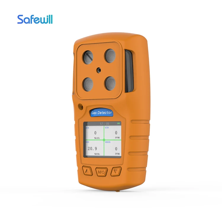 Safewill Wholesale Portable CO H2S O2 CH4 four-in-one gas detector multi gas detector electrochemical methane gas detector