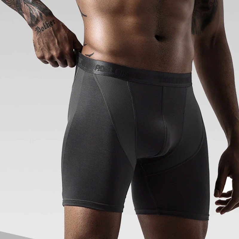 
Custom Logo and wholesale Mesh Sport Underwear Quick Dry Lengthen Boxer For Men Underwear Men 