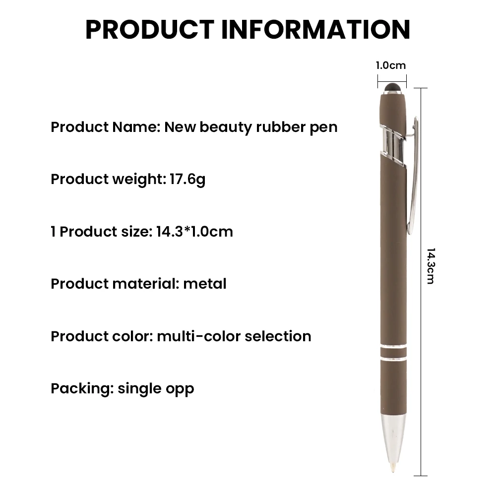 Promotional Gift Multi-function with Stylus Tip Soft Touch Screen Pen 2 In 1 Custom Logo Luxury Metal Ballpoint Pens
