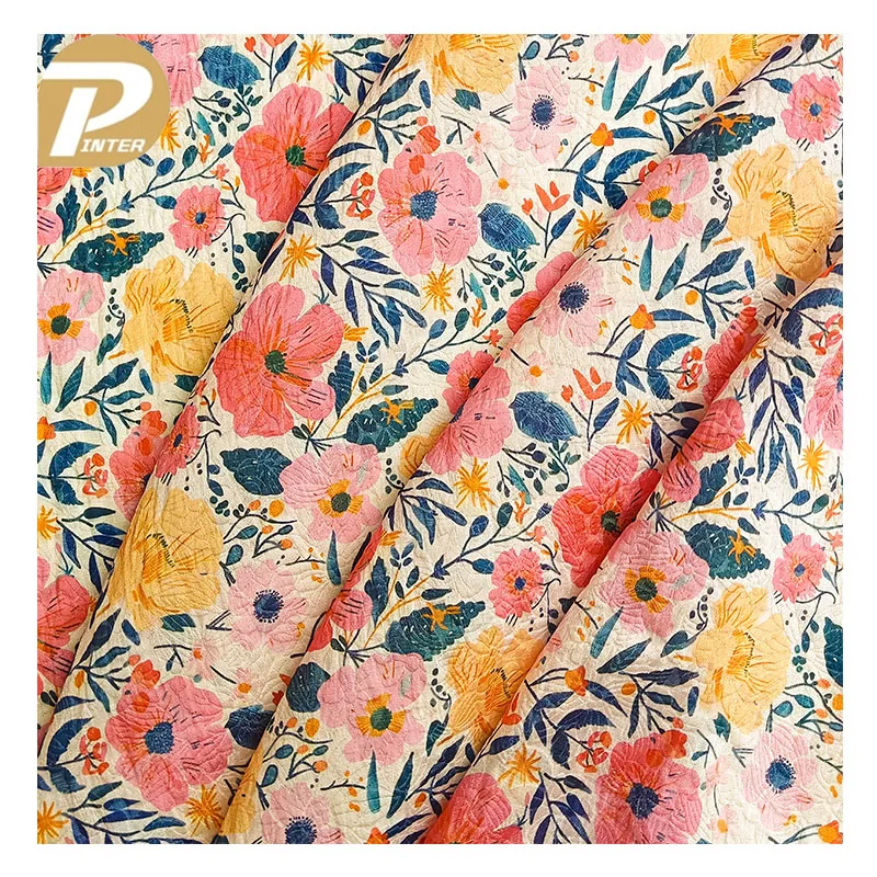 2024 New Arrival China Pinsui  Print 100% Polyester Customized Color Tencel Fabric for Clothing or Skirts