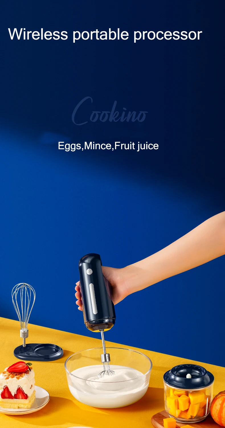 New factory custom egg mixer hand mixer 300ml multi-function portable meat grinder