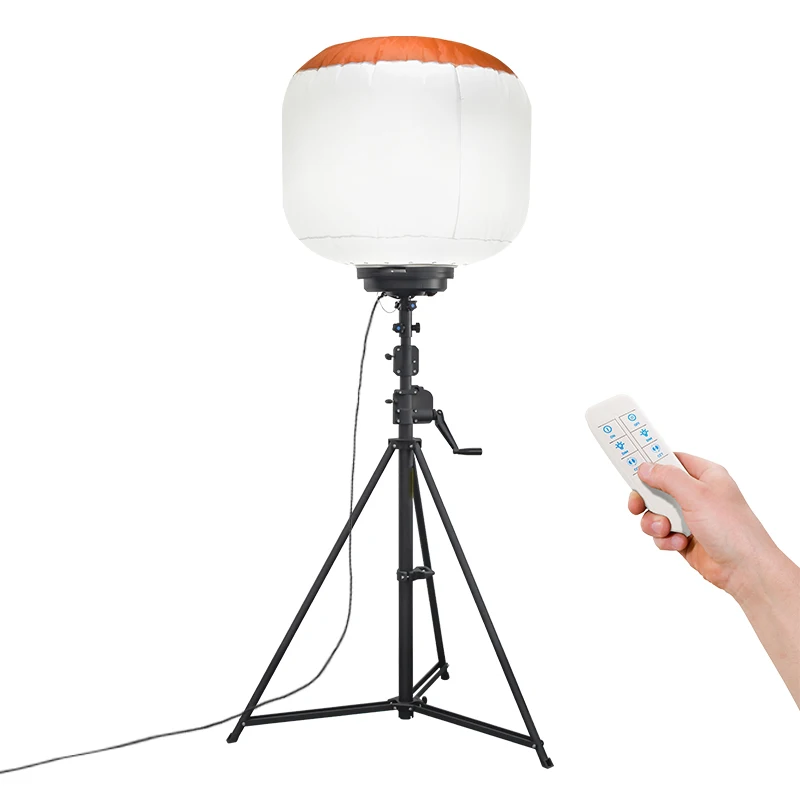 360 Omni Glare-free Solar Construction Mobile Lighting Towers Portable LED Balloon Light