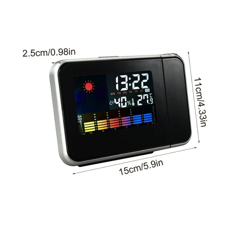 Wholesale Digital Weather Lcd Snooze Station Display Projector Alarm Clock