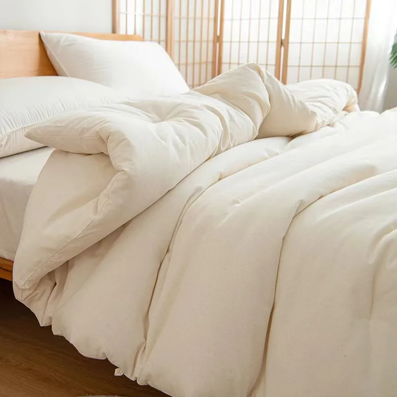 Baimai Flax Linen Quilt 100% French Linen Bedding Quilted Blanket with Pure Linen Cover for Home duvet