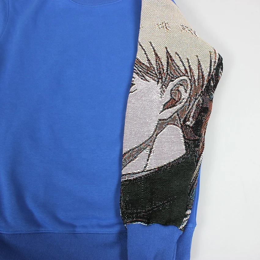 Hot sale tapestry crew necks all plus sizes anime Custom Tapestry Sweater Crew Neck Pullovers Knitted Blanket clothing hoodies