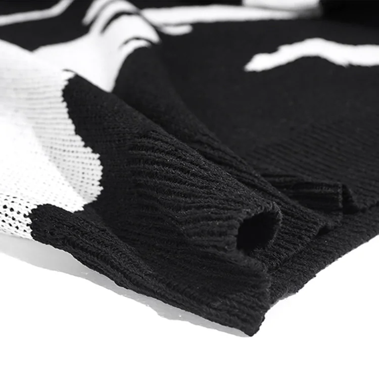 Factory Wholesale Oem&Odm Custom Designer Intarsia Jacquard Pattern Men Knit Sweater