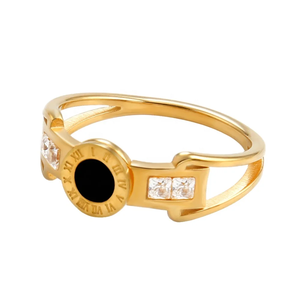 2023 Roman Number Ring Fashion Stainless Steel Rings Woman Man Couple Ring Titanium Steel Jewelry Rose Gold Plated