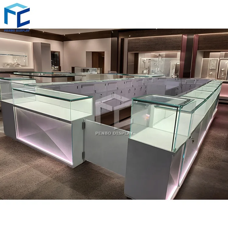 Customized Materials Jewelry Display Kiosk Jewelry Kiosk Shopping Mall For Shop Fitting