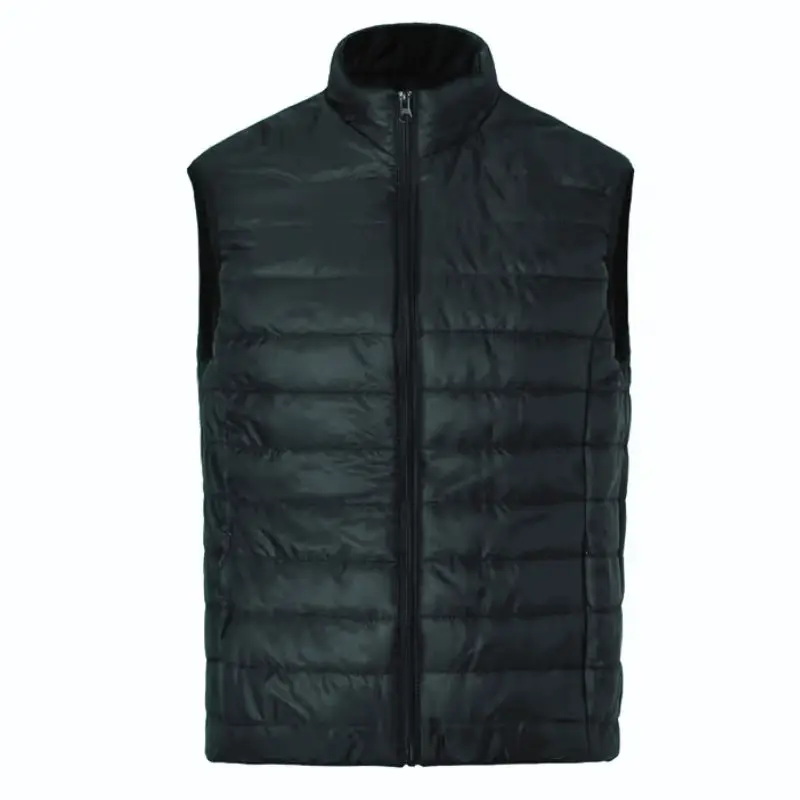 Оптовые жилеты-ветровки высокого качества Тонкий мужской зимний жилет без рукавов с воротником-стойкой