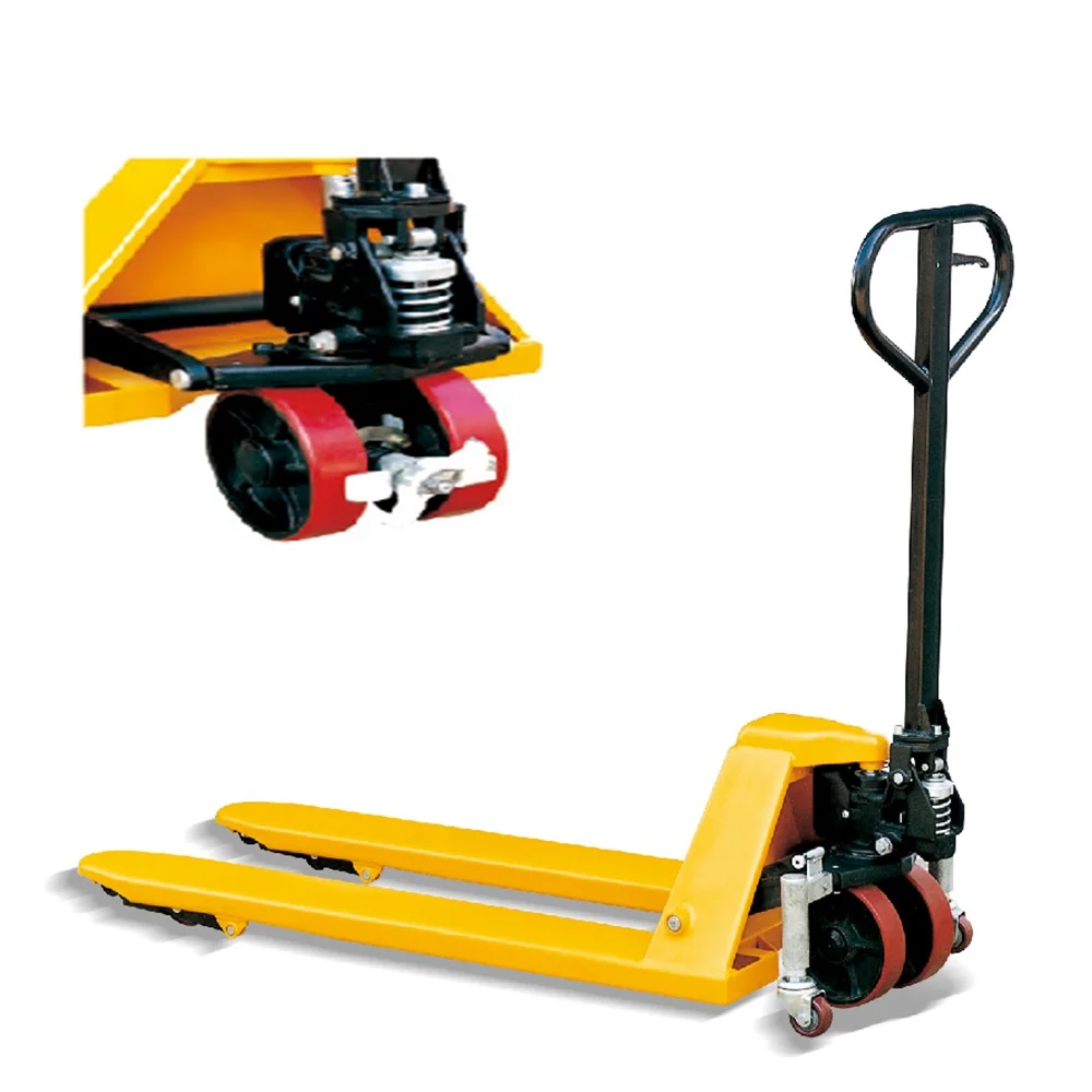 factory made rubber wheels casting whole pump 2 ton hydraulic hand pallet truck for sale