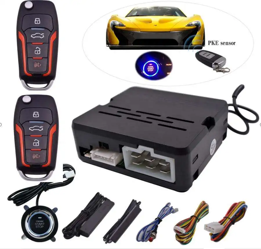 PKE Keyless Entry Remote Start System Security with Smartphone APP