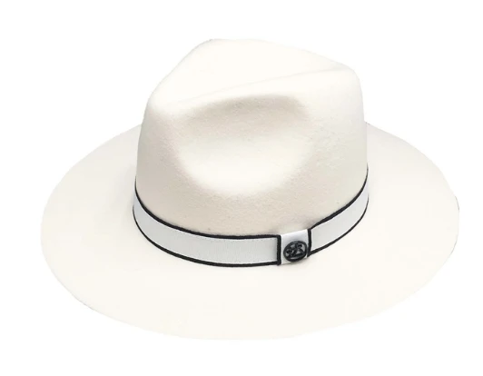 Factory Wholesale Pure Color Top Hat With Decoration Felt Hats Women Wide Brim
