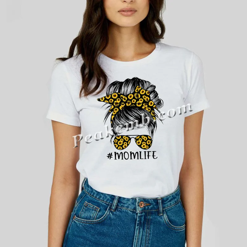 Afro Messy Mom Heat Transfer Printing Iron on Mom Life Vinyl Stickers Transfer Designs for t shirts