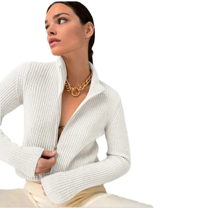 cardigan sweater women sweaters casual sweater crew neck tops cotton cardigan with zipper cardigans 2021 women