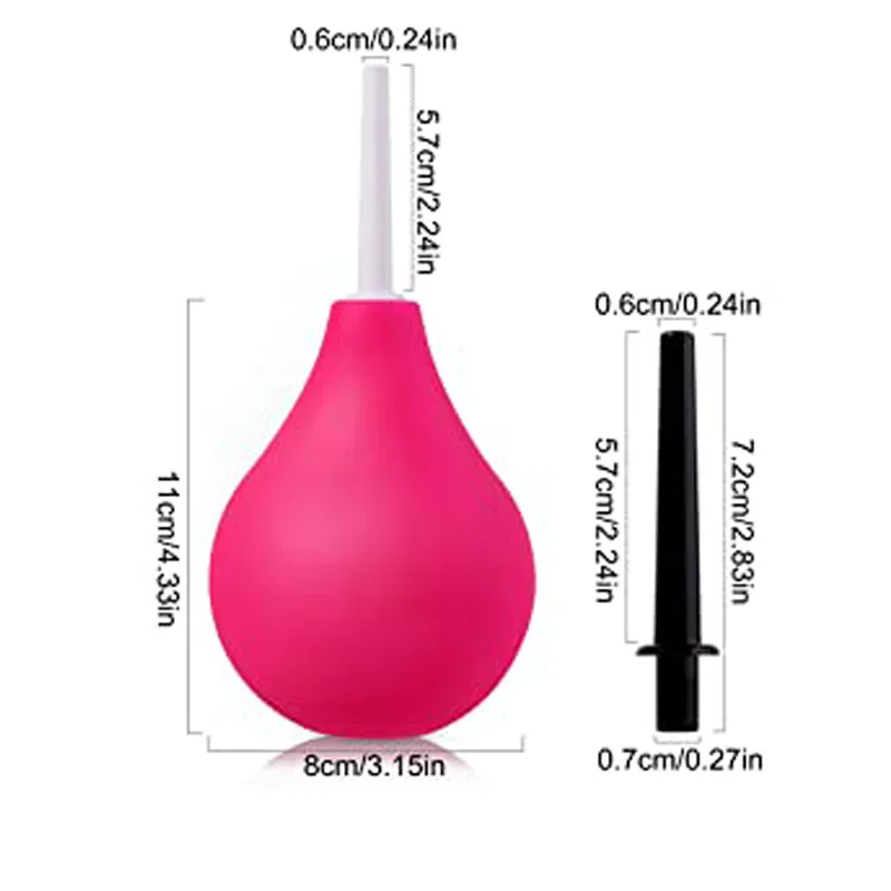 New Silicone Douche Anal Enema Cleaning Pump 225ml Urethral Sonuds Shower Enema Tool Kit For Cleaning