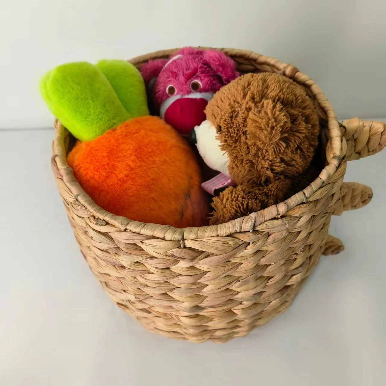 Gourd grass woven oval shape without handle storage basket toy storage basket miscellaneous storage basket multifunctionalbasket
