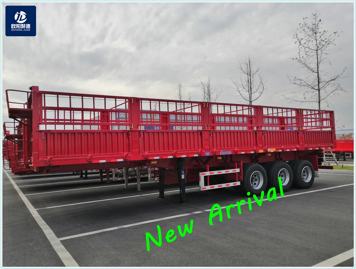  #OYJD Trailers good skill 40ft flatbed trailer 60t payload strengthen fence semitrailer use container gen set transport on