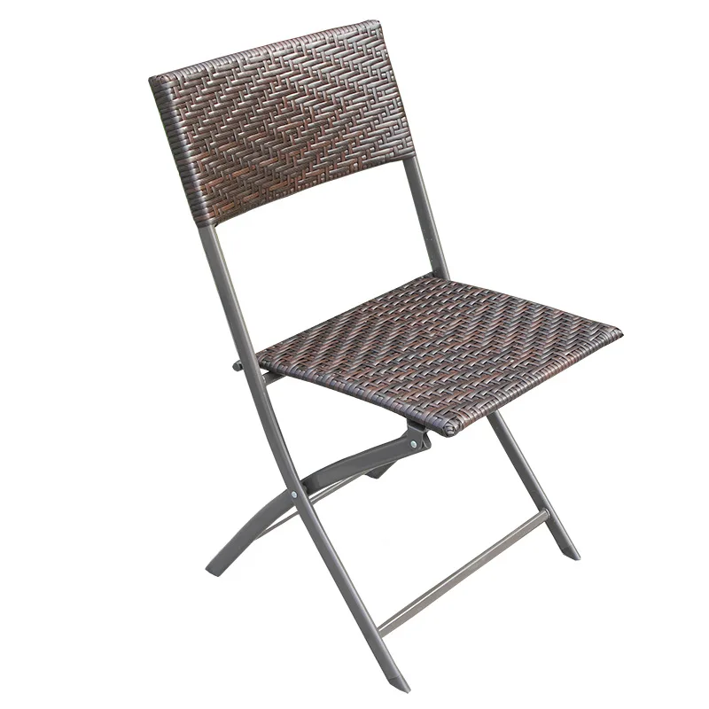 HOT spot goods rattan folding chair with 80cm rattan round table 4+1