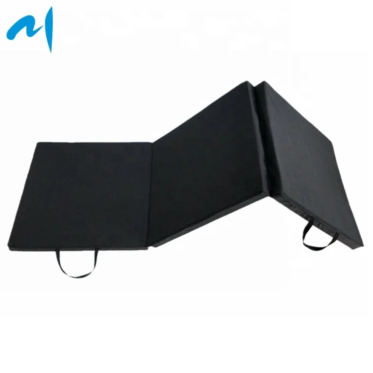 
Tri-folding Vinyl Gymnastics Crash Mats Anti-slip Black Color Cheap Gymnastic Mats for Sale 
