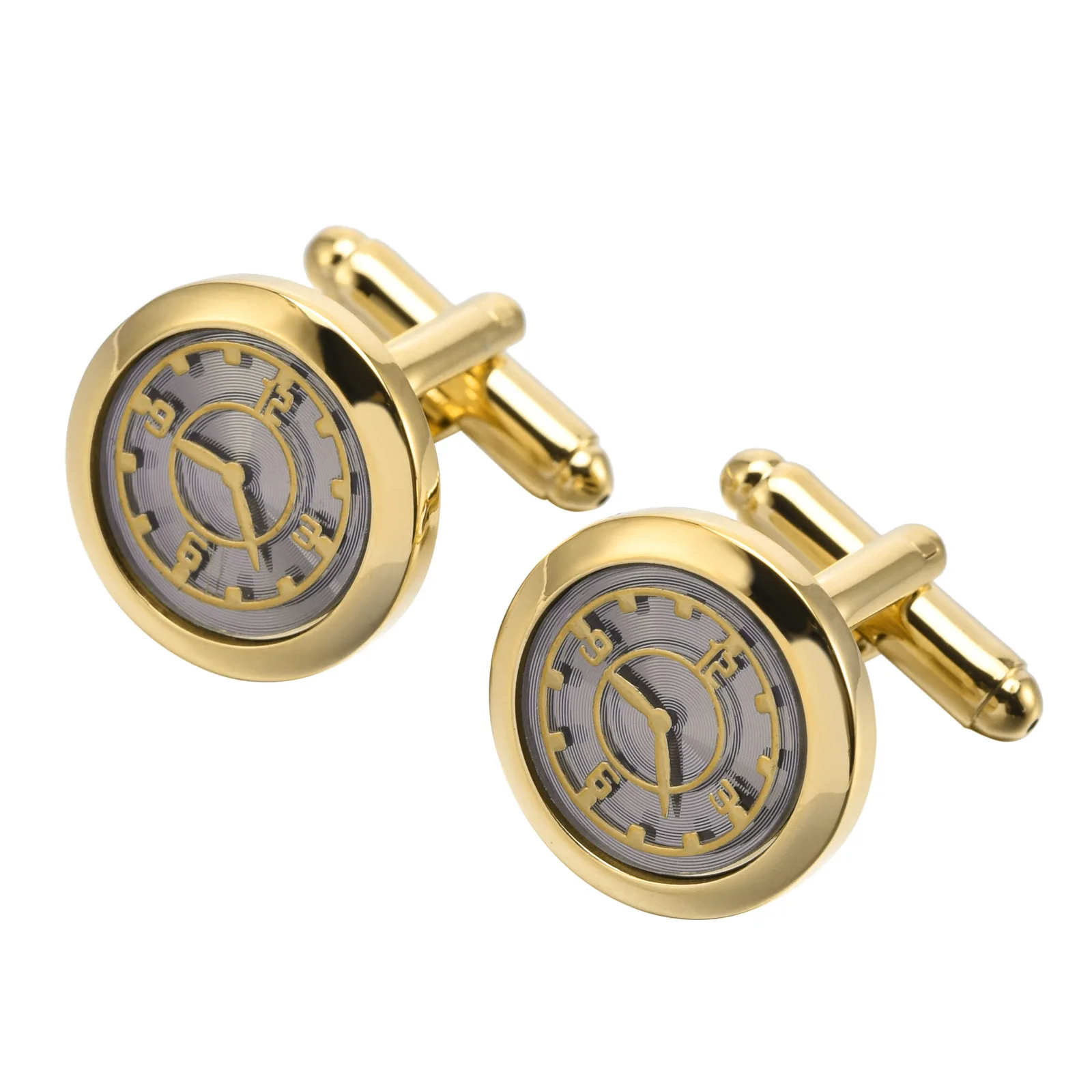 Popular silver alarm clock cufflinks