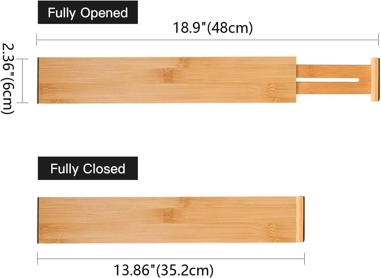 Bamboo Bedroom Organizer Storage Kitchen Organizers Drawer Dividers for Kitchen Expandable 100% Natural Storage Boxes & Bins