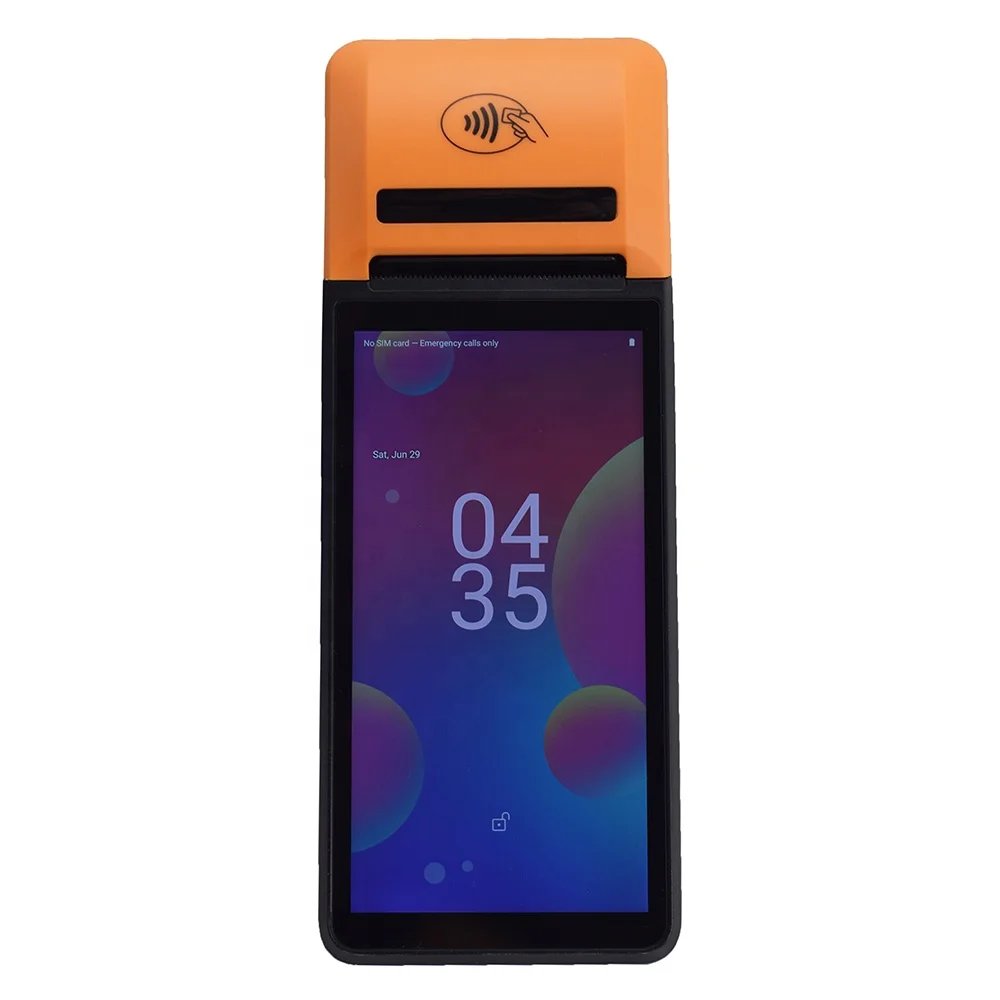 Отличный мобильный портативный POS Dual SIM 4G LTE WiFi Bluetooth GPS Мобильный с термопринтером 58 мм
