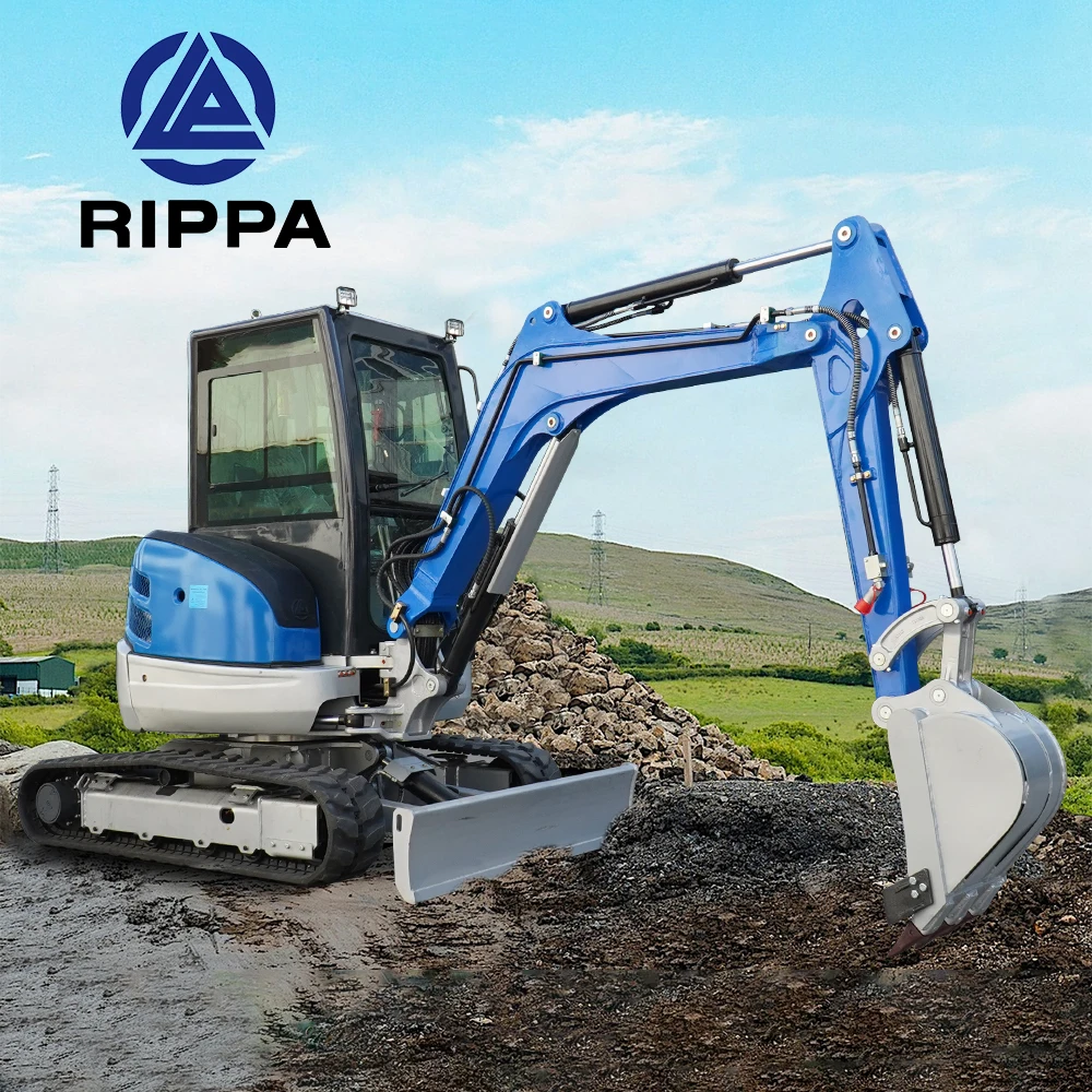 Free Shipping 3.5 Ton Rippa Mini Excavator CE Approved Crawler Mini Excavators For Construction Work