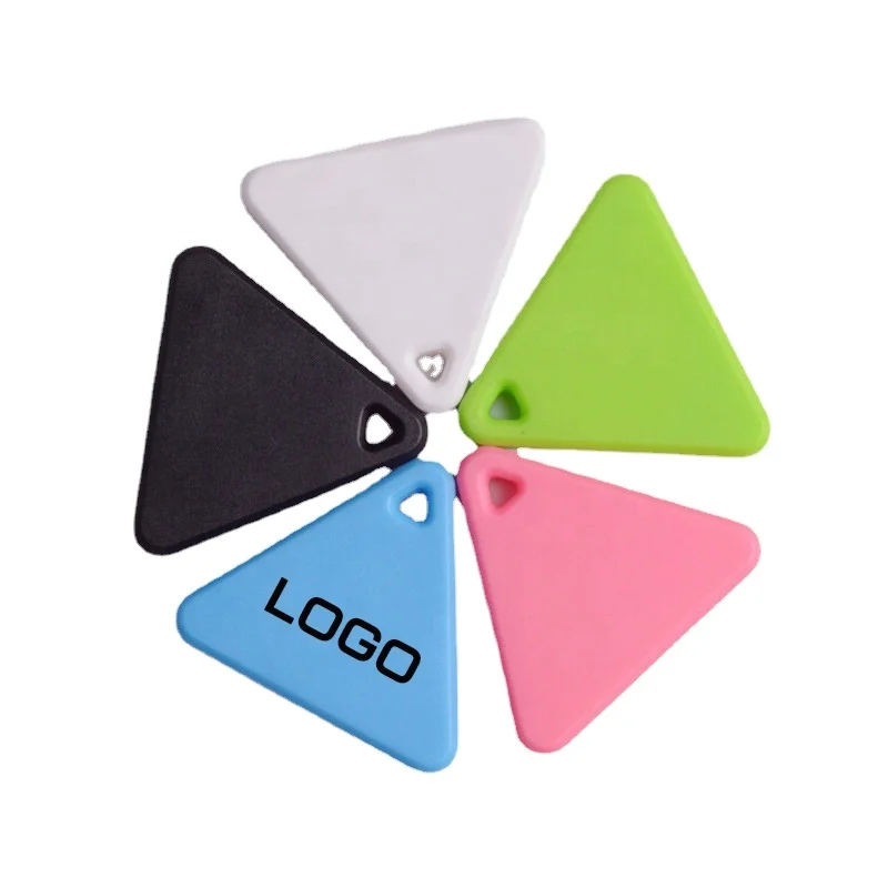 custom logo mini blue tooth tracking device anti lost triangle smart key finder pet wallet tracker