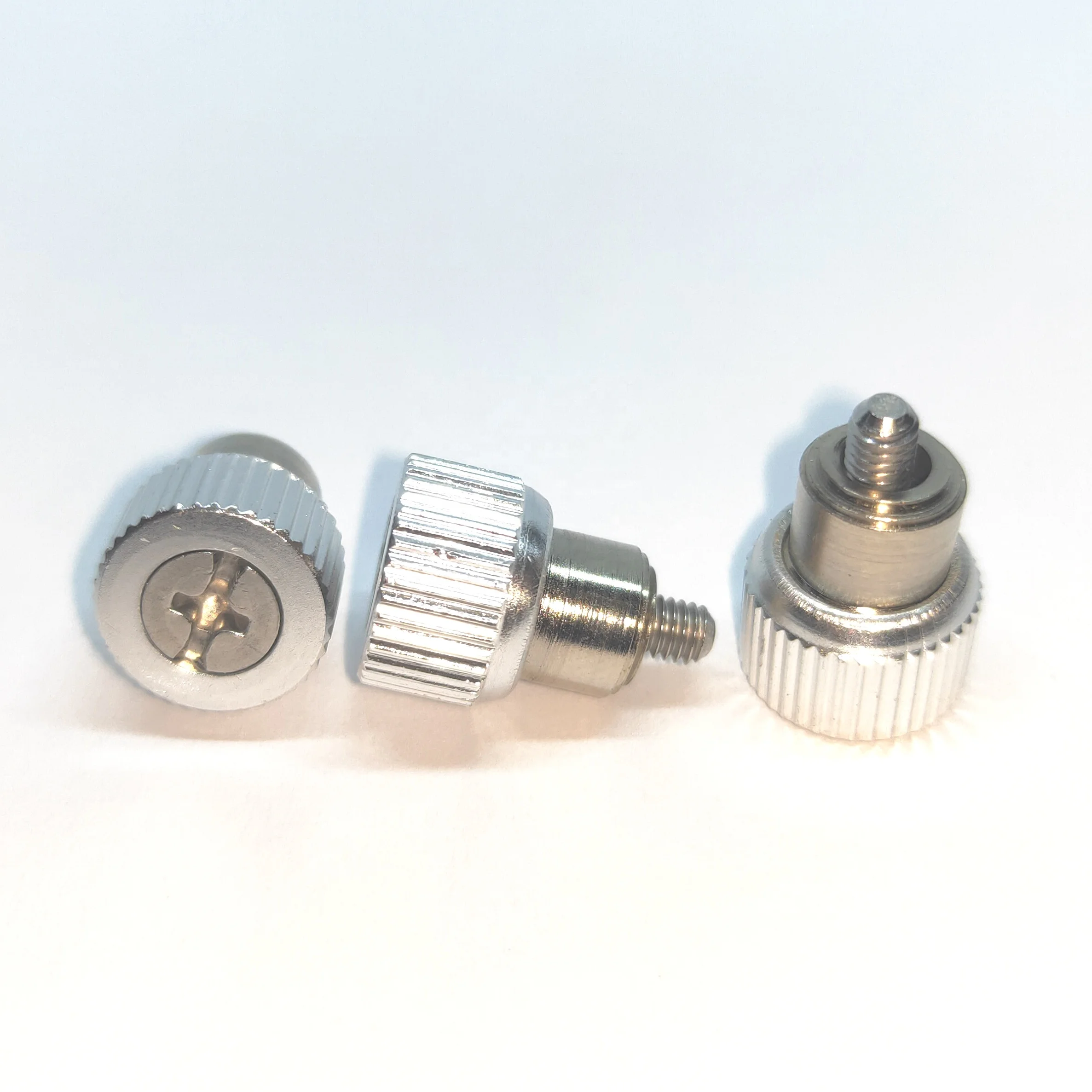 PF13 PF14 Aluminum Knurled Knob Black Stainless Steel Spring-Loaded Captive Panel Screw PC Board connector Fastener