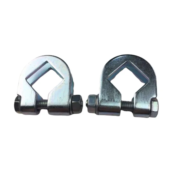 Custom sheet metal fabrication square pipe clamp joints