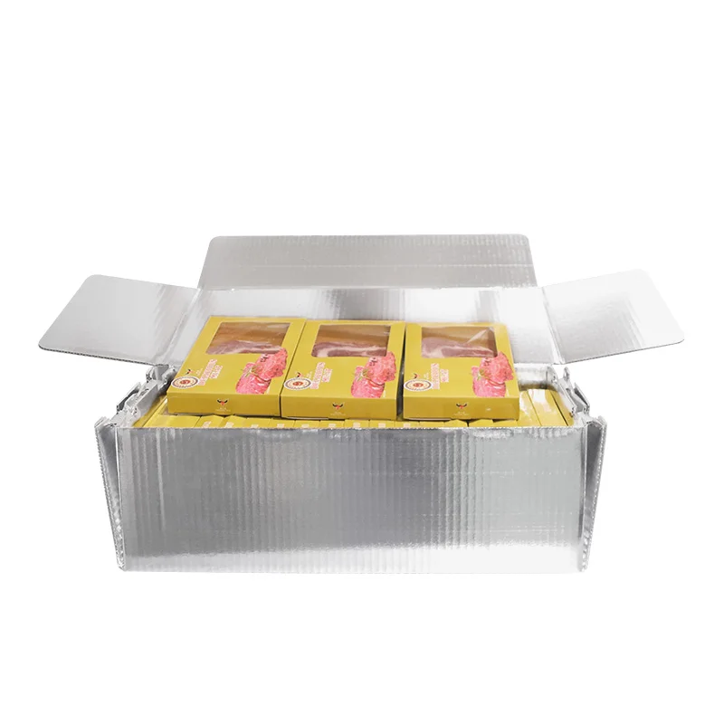 Insulation Shipping Carton Fresh cooler paper box  Delivery cajas de carton isothermic food containers
