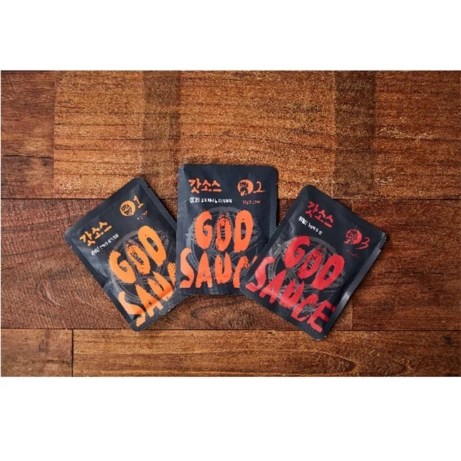 Wholesale Korean Delicious Kitchen Food Seasonings Red Pepper Sauce Cooking God Sauce (60g *4pack)*1Box