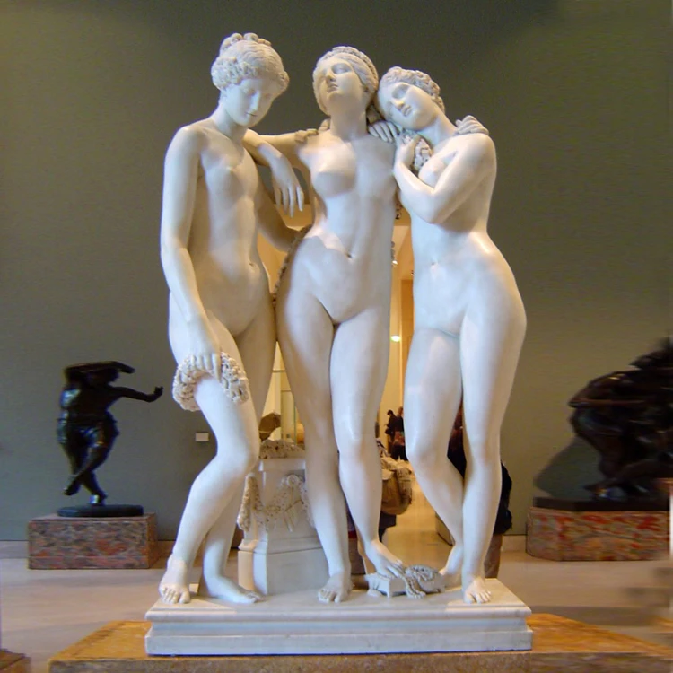 Art Decoration stone naked women sculpture