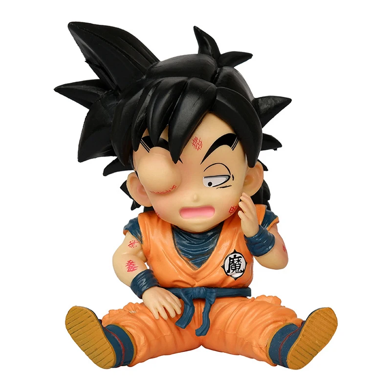 New Arrival 11cm Model Ornaments Gifts Dragon Balls Handicraft Swollen Eye One-eyed Q Version Sitting Gohan Anime Figure
