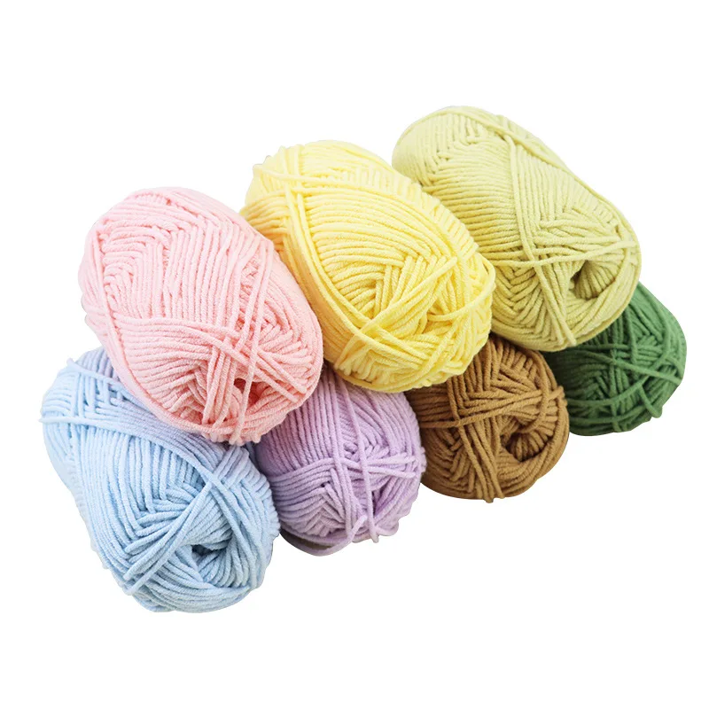 Hand Knitting Wool Ball Crochet DIY Doll Yarn Baby Thread Material Milk Cotton Yarn 5Ply