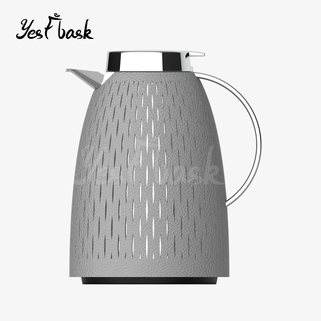 New Arrival Thermal Vacuum Flask With Removable Leather Wrapping Insulation Kettle Simple PU Leather Zipper Design for Home Use