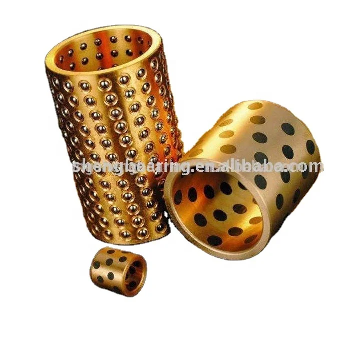 Bronze bushing brass ball bearing bushes with steel ball oilless plain bearing