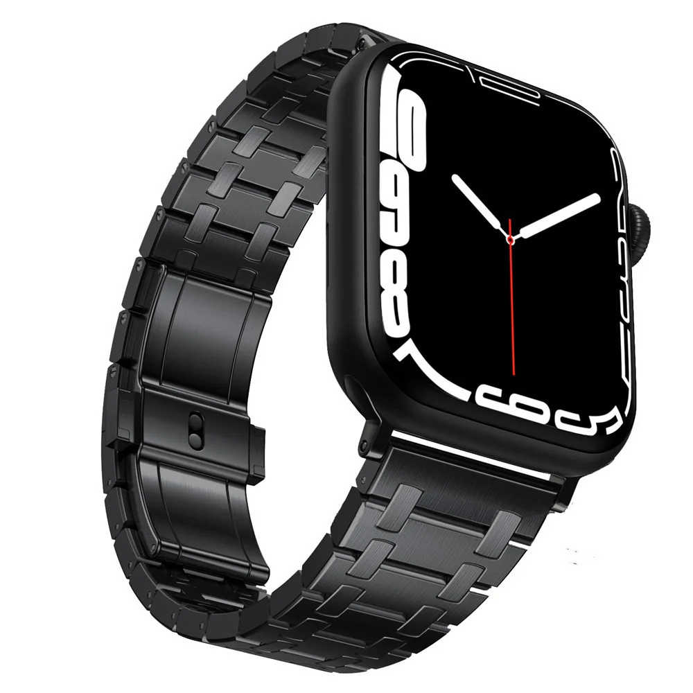 Роскошный металлический ремешок из 304 нержавеющей стали для apple watch серии 40/41/42 мм и 44/45/46/49