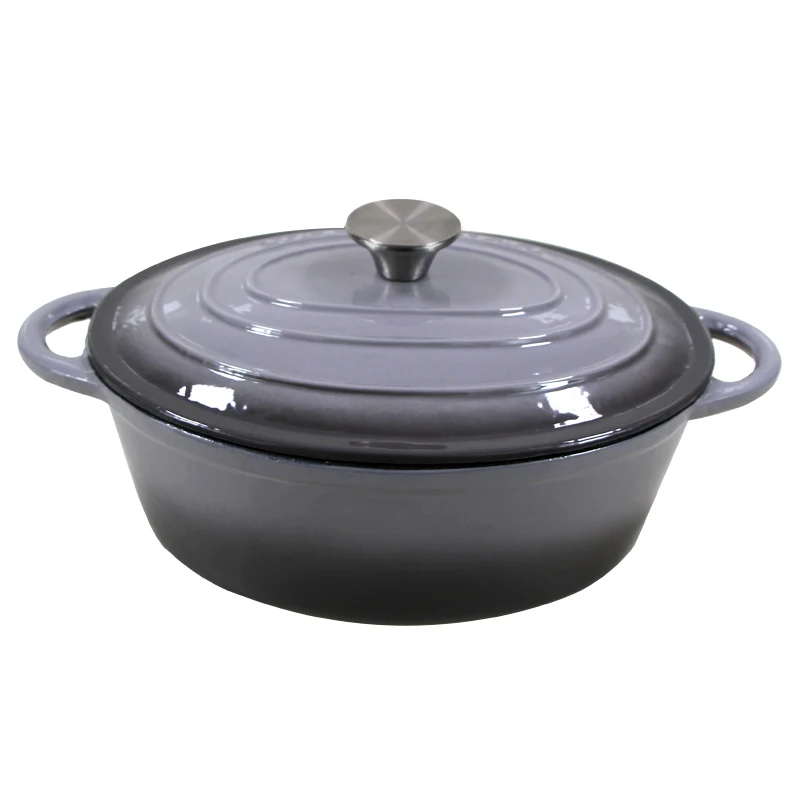 Colorful Dutch Oven High Quality Kitchenware Enamel Oval Cast Iron Cookware