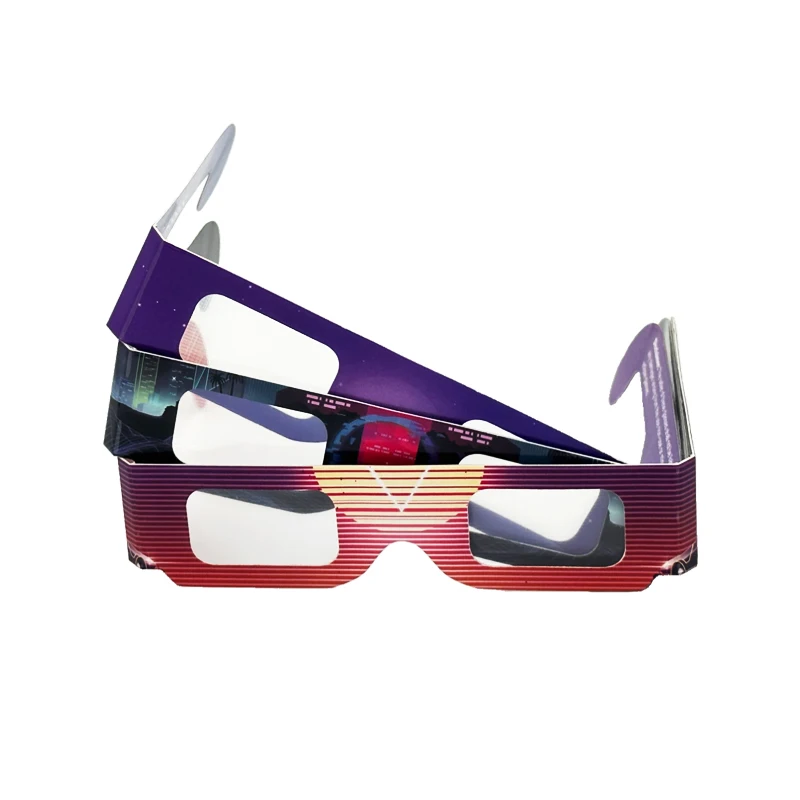 Cheap Price Promotional Gift Diffraction Paper 3D Fireworks Glasses for festival party