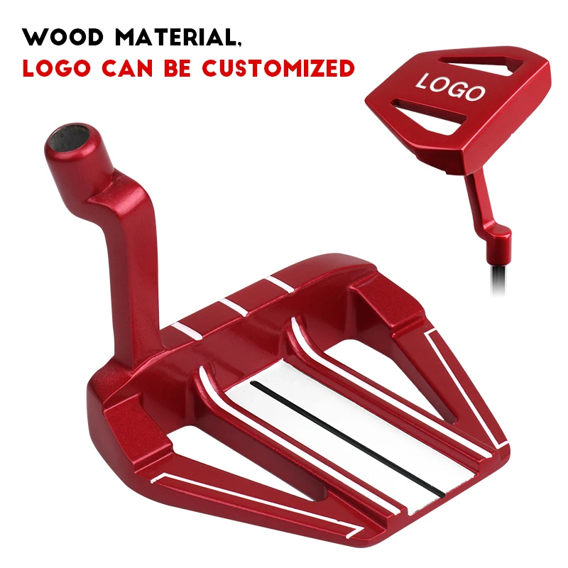 New Design Zinc Alloy Golf Putter Head  Custom Engraving Logo Color Golf Club Putter Factory Price Red Golf Putter
