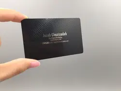 MDT  credit card size metal business cards etching metal card