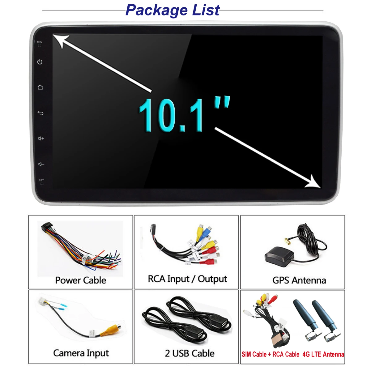 10.1 inch Android 9.1 with Up Down 360 Degree Rotatable Screen 1DIN Car DVD Player  WIFI/3/4G OBD2 GPS Car Multimedia Player