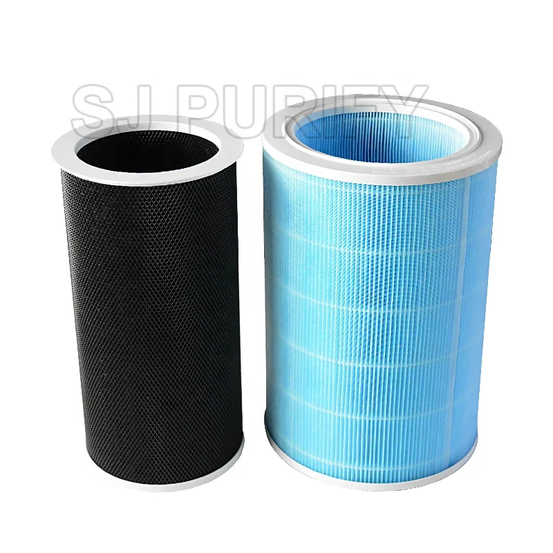 
White nylon mesh filter element activated carbon hepa air filter replacement for XIAO MI JIA air purifier 