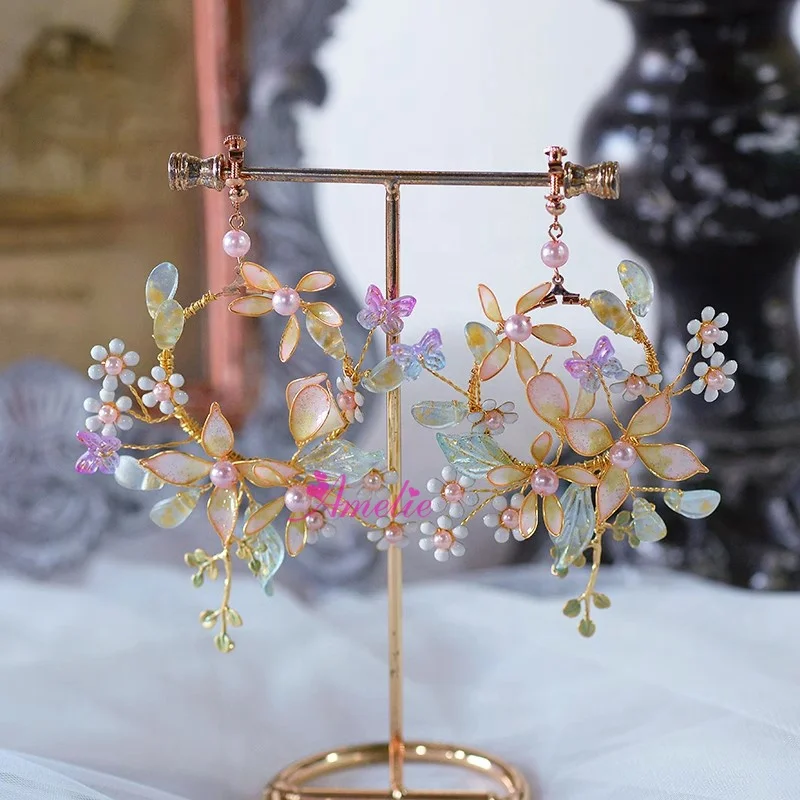 Ручная работа, серьги из жидкой смолы, модные серьги для фотостудии, приморские дорожные серьги, свадебные украшения